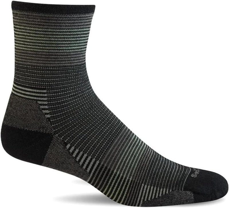 Sockwell Men's Cadence 3/4 Crew Moderate Graduated Compression Socks, Black - L/XL - Image 1